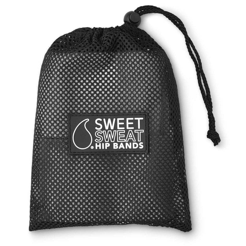 Sweet Sweat 3-Pc Hip Resistance Bands Set Non-Slip Booty Bands with Mesh Bag