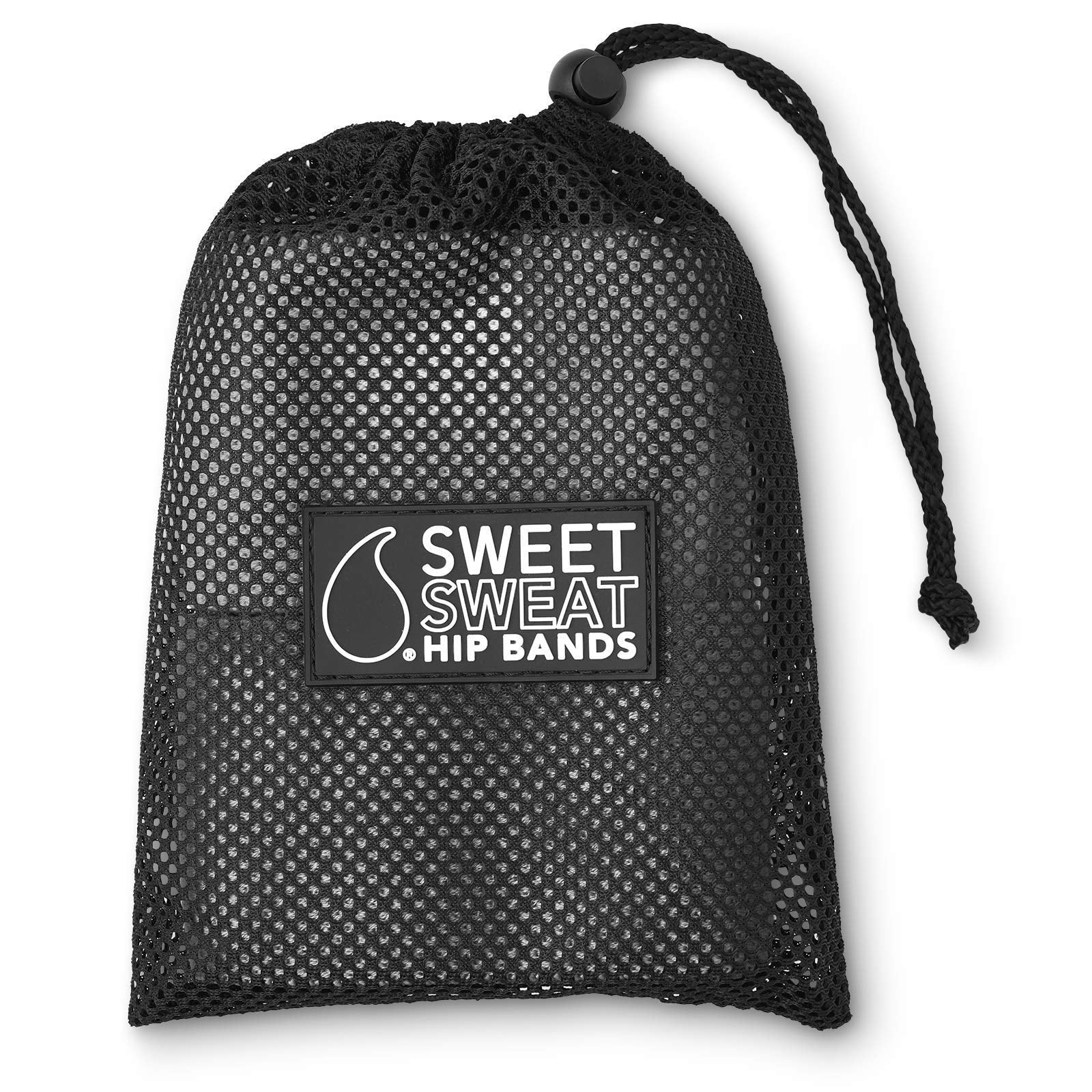 Sweet Sweat 3-Pc Hip Resistance Bands Set Non-Slip Booty Bands with Mesh Bag