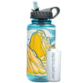 Nalgene OG Water Bottle with Filter, USA Made, BPA Free, Removes 99.99% Tap Water Contaminants, Forever Chemicals, Access Fund 23 Art, 32 Oz