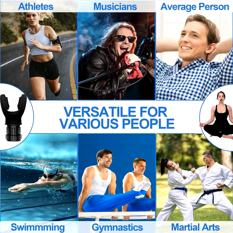 Portable Lung Capacity Abdominal Breathing Trainer with Adjustable Resistance