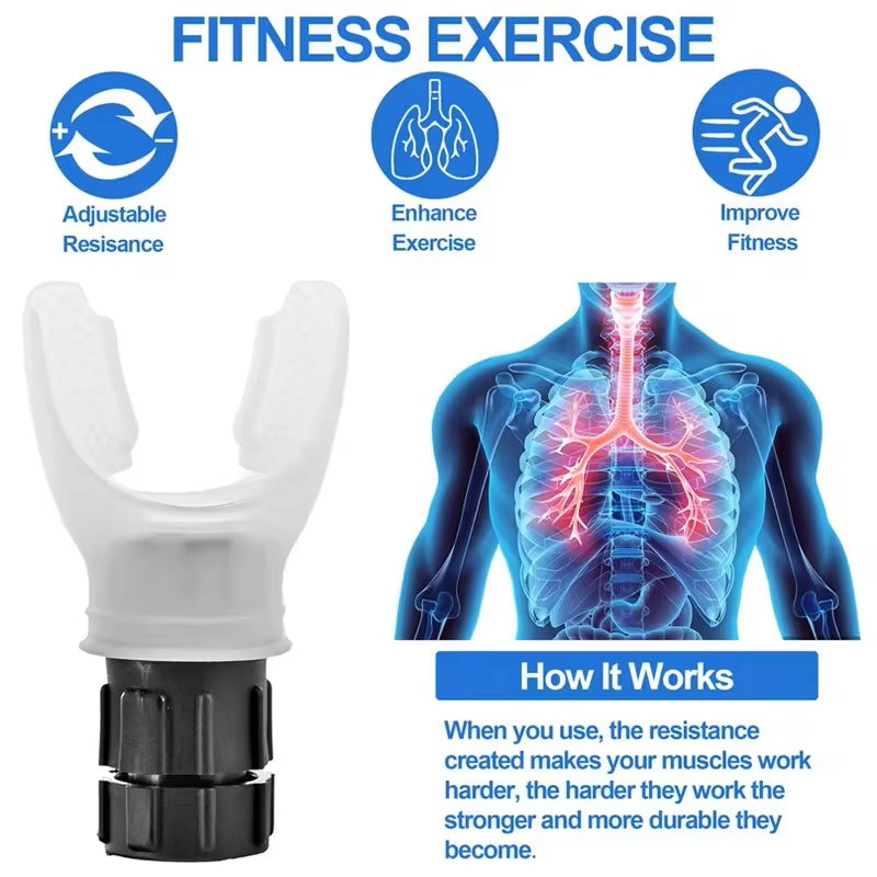 Portable Lung Capacity Abdominal Breathing Trainer with Adjustable Resistance
